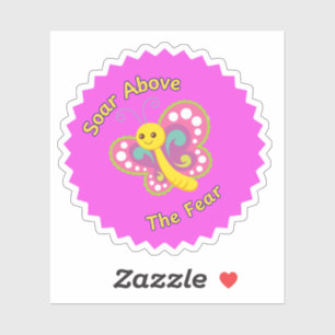 Soar acima do adesivo da borboleta do medo - Inspi