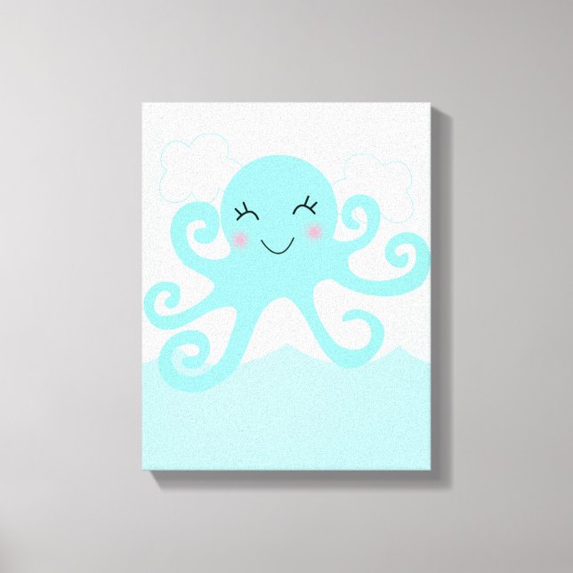 Sob a Arte de Canvas Mar/Octopus (Frente)