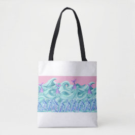 Sob as ondas - unhas da sereia - Saco de Tote