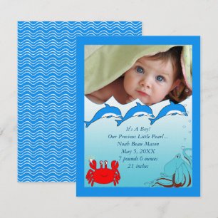 Sob o anúncio do bebé do mar