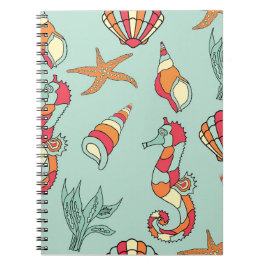 Sob o caderno espiral do mar