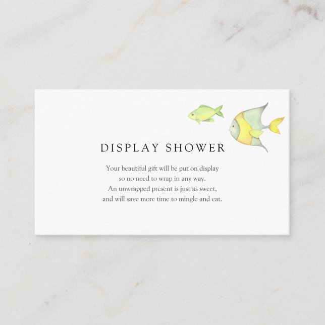 Sob o cartão de Chá de fraldas do oceano marítimo (Frente)