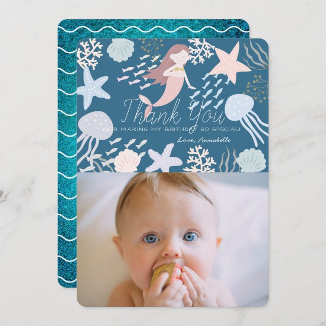 Sob o Cartões de agradecimentos de fotos do Marinh (Frente/Verso)