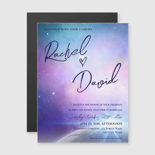 Sob o Casamento da Tipografia Rosa Púrpura (Frente/Verso)