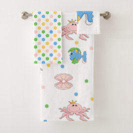 Sob o conjunto de toalhas de banho de marinheiros