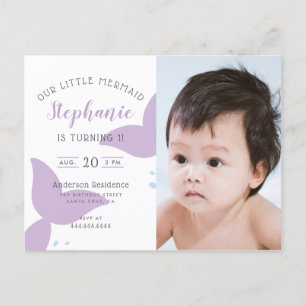 Sob o convite de aniversário da sereia do mar