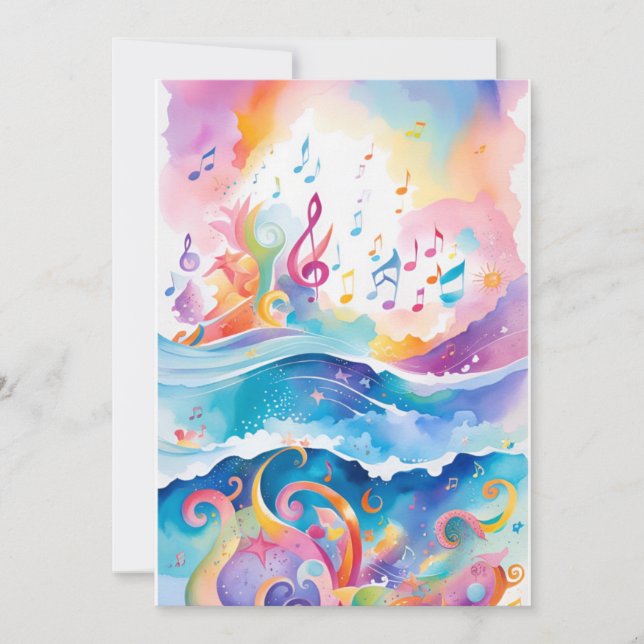 Sob o Convite de Aniversário do Mar (Frente)