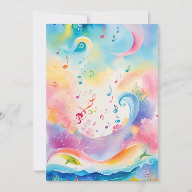 Sob o Convite de Aniversário do Mar (Frente)