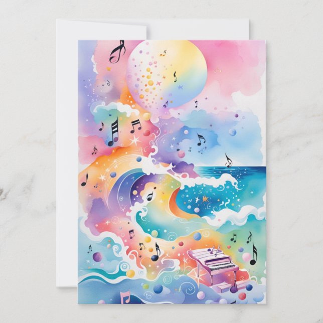 Sob o Convite de Aniversário do Mar (Frente)