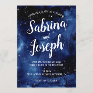 Sob o Convite Noturno Sky Wedding