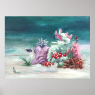 Sob o impressão do poster do mar