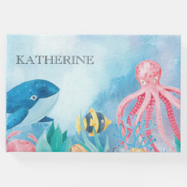 Sob o Livro de Convidados do Chá de fraldas do Mar