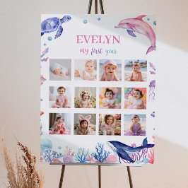 Sob O Mar Aniversário 12 Foto Milestone Poster