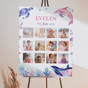 Sob O Mar Aniversário 12 Foto Milestone Poster