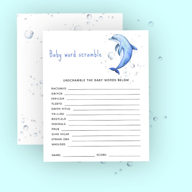 Sob o mar - Baby Word Scramble (Criador carregado)