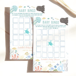 Sob o Mar Chá de fraldas Baby Bingo