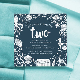 Sob o mar | Segundo Convite de aniversário