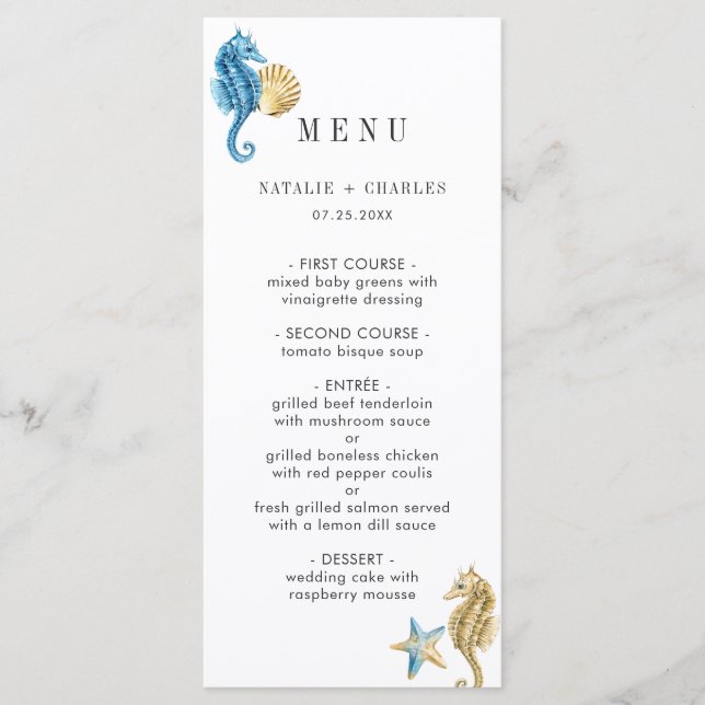 Sob o menu Sea Blue Dourado Wedding (Frente)