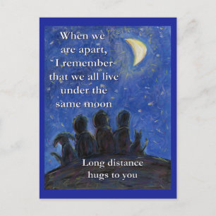 Sob o mesmo cartão postal de arte da lua