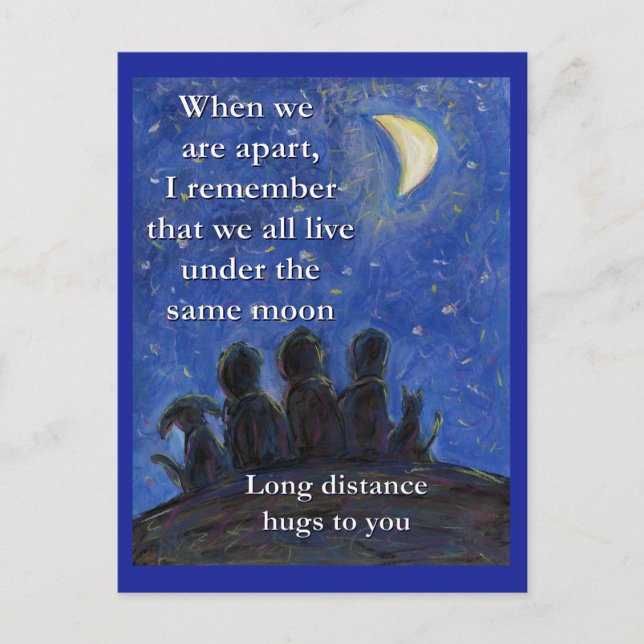 Sob o mesmo cartão postal de arte da lua (Frente)