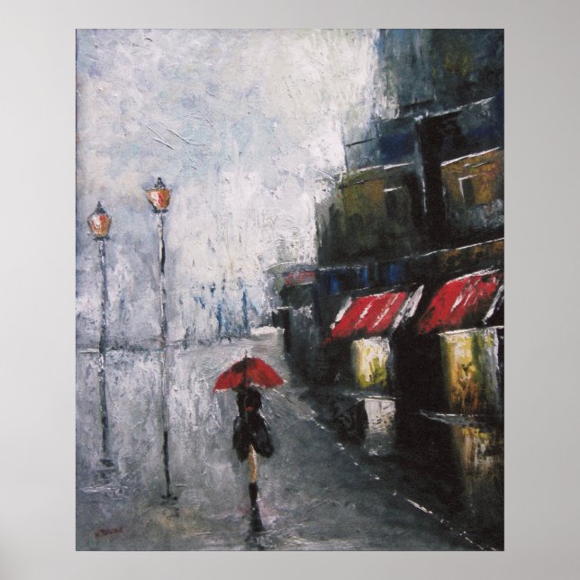 Sob o Poster do guarda-chuva vermelho (Frente)