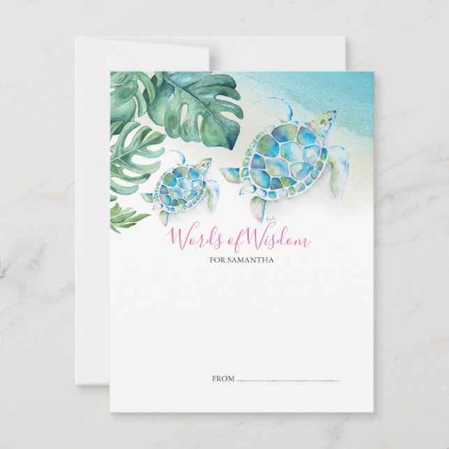 Sob os Cartões de Conselhos de Chá de fraldas de T (Frente)