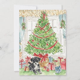 Sob os cartões de Natal da árvore de Natal