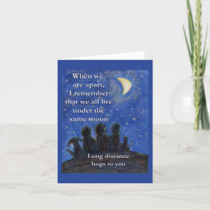 Sob os mesmos cartões de saudação de arte da lua