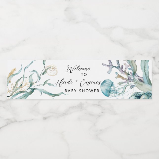 Sob os rótulos das garrafas de água da água da águ (Rótulo Único)