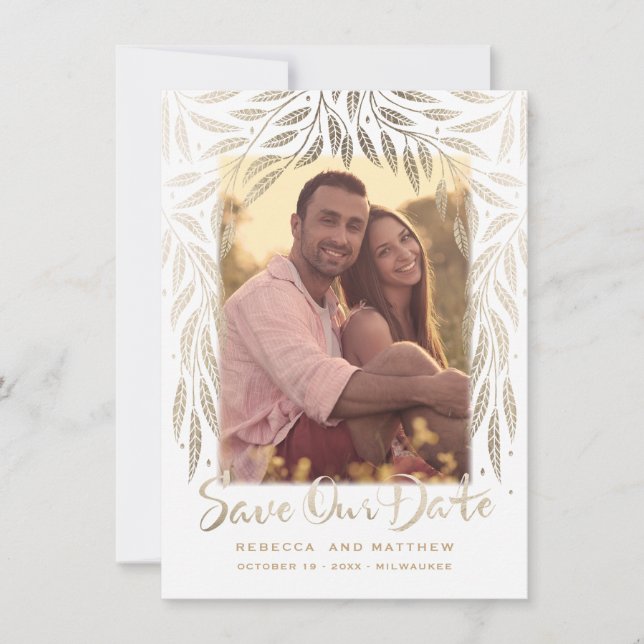 Sob os Salgueiros, Foto Save the Date Convite (Frente)