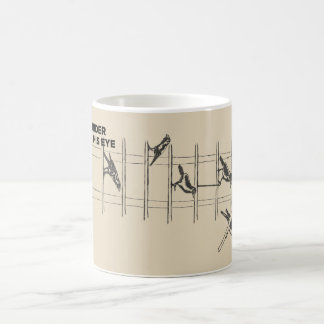 Sob sua caneca do olho