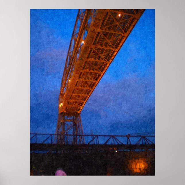 Sob um Impressão de pintura de ponte levantada (Frente)