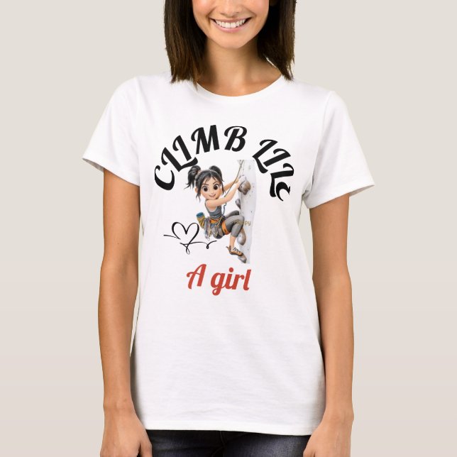 Sobe como uma camiseta de menina (Frente)