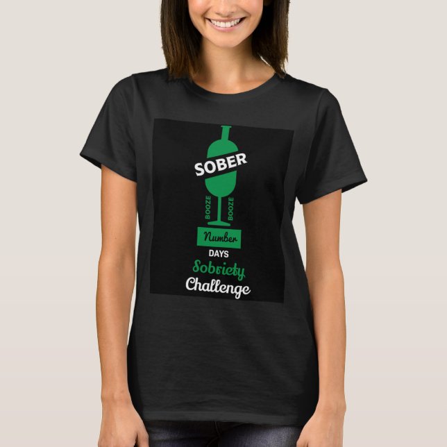 Sober AF Alcoholic Addict Recovery T-Shirt (Frente)