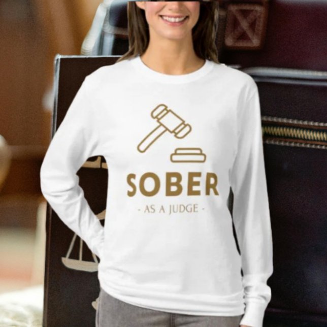Sober Como Juiz - Dourada Camisa De Capa Longa De  (Criador carregado)