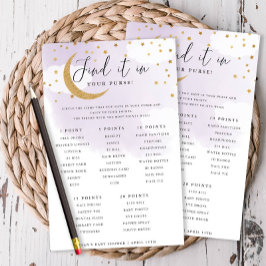 Sobre a Lua Cartão de Jogo de Chá Roxo Roxo