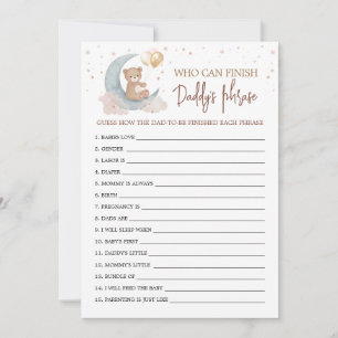 Sobre a Lua que pode terminar o cartão de frase do