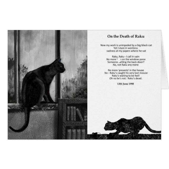 Sobre a morte de Raku - cartão (Frente Horizontal)