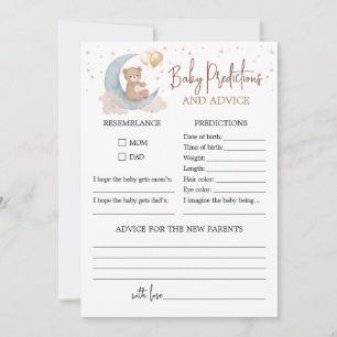 Sobre as previsões e o cartão de conselho do bebê