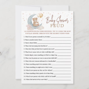 Sobre o Cartão de Jogo Feud do Chá de fraldas da L