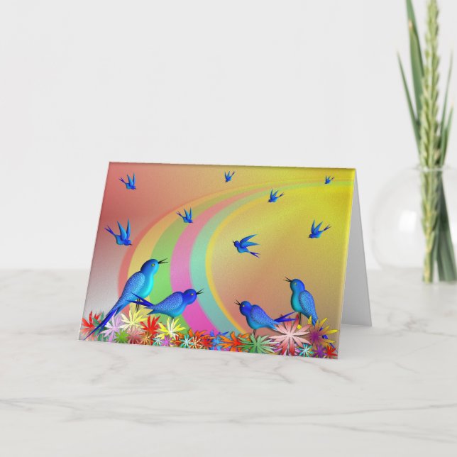 SOBRE O cartão de saudação RAINBOW. (Frente)