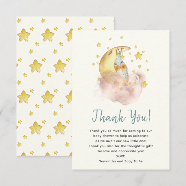 Sobre O Cartões de agradecimentos Plana Da Lua (Frente/Verso)