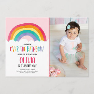 Sobre o convite de aniversário da Rainbow Pink Gi