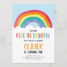 Sobre o Convite de Aniversário do Rainbow Blue Boy