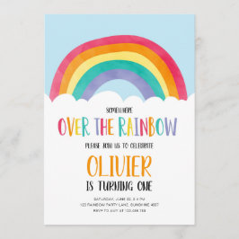 Sobre o Convite de Aniversário do Rainbow Blue Boy