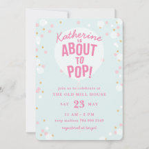 Sobre o Convite para Chá de fraldas Pop Balloon Gi