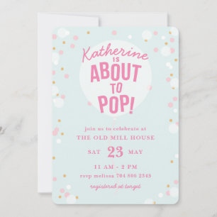 Sobre o Convite para Chá de fraldas Pop Balloon Gi