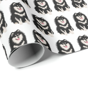 SOBRE O RIO Papel de embrulho do Lapphund Finlandê
