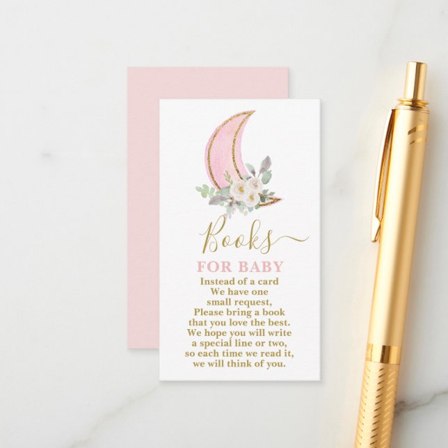 Sobre os livros da lua para o cartão da menina (Frente/Verso In Situ)