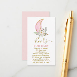 Sobre os livros da lua para o cartão da menina